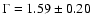 $\Gamma=1.59 \pm0.20$