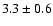 $3.3\pm0.6$