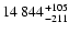 $\rm 14~844^{+105}_{-211}$