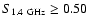 $S_{1.4~{\rm GHz}} \ge 0.50$