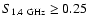 $S_{1.4~{\rm GHz}}\ge 0.25$