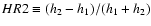 $HR2 \equiv (h_2-h_1)/(h_1+h_2)$