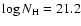 $\log N_{\rm H}=21.2$