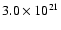 $3.0\times 10^{21}$