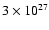$3 \times 10^{27}$