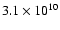 $3.1\times 10^{10}$