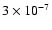 $3\times 10^{-7}$