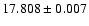$17.808 \pm 0.007$