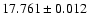 $17.761 \pm 0.012$