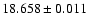 $18.658 \pm 0.011$