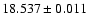 $18.537 \pm 0.011$