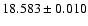 $18.583 \pm 0.010$