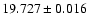 $19.727 \pm 0.016$