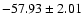 $ -57.93 \pm 2.01$