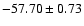 $ -57.70 \pm 0.73$