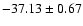 $ -37.13 \pm 0.67$