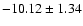 $ -10.12 \pm 1.34$