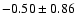 $ -0.50 \pm 0.86$