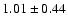 $ 1.01 \pm 0.44$