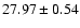 $ 27.97 \pm 0.54$