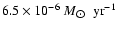 $6.5 \times 10^{-6}\ {M_{\hbox{$\odot$ }}\rm ~yr^{-1}}$