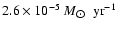 $2.6 \times 10^{-5}\
{M_{\hbox{$\odot$ }}\rm ~yr^{-1}}$