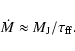 \begin{displaymath}\dot{M} \approx M_{\rm J}/\tau_{\rm ff}.
\end{displaymath}