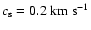 $c_{\rm s} = 0.2~{\rm km~s^{-1}}$