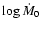 $\log \dot{M}_0$