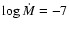 $\log \dot{M} = -7$