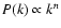 $P(k)
\propto k^n$