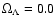 $\Omega_\Lambda = 0.0$