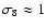 $\sigma_8 \approx 1$