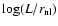 $\log(L/r_{\rm nl})$