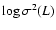 $\log \sigma^2 (L)$