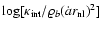 $\log[{\kappa}_{\rm int}/\varrho_b (\dot{a}
r_{\rm nl})^2]$