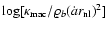 $\log[{\kappa}_{\rm mac}/ \varrho_b
(\dot{a} r_{\rm nl})^2]$