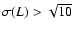 $\sigma (L)>\sqrt {10}$