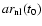 $a r_{\rm nl} (t_0)$