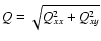 $ Q = \sqrt{Q_{xx}^2 +
Q_{xy}^2}$