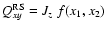 $Q^{{\rm RS}}_{xy} = J_z\;
f(x_1,x_2)$