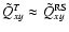 ${\tilde Q}^{T}_{xy} \approx
{\tilde Q}^{{\rm RS}}_{xy}$