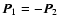 ${\vec P}_1=-{\vec P}_2$