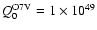 $Q_0^{{\rm O7V}} = 1\times 10^{49}$