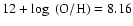 $\rm 12+\log~({\rm O/H})=8.16$