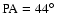 $\rm PA=44\hbox {$^\circ $ }$