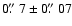 $0\hbox{$.\!\!^{\prime\prime}$ }7 \pm 0\hbox{$.\!\!^{\prime\prime}$ }07$
