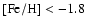 $\rm [Fe/H]<-1.8$