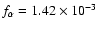 $f_\alpha = 1.42\times 10^{-3}$