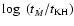 $\log ~ (t_{\dot M} / t_{\rm KH} )$